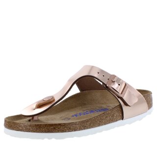Birkenstock Sandalen Gizeh Zehensteg metallic copper rosegold Weite schmal