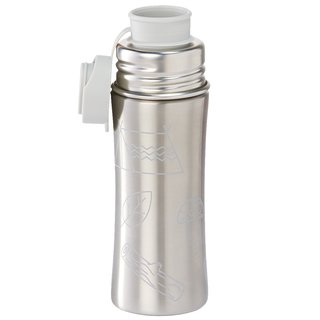 Affenzahn Pura Edelstahl Trinkflasche grau