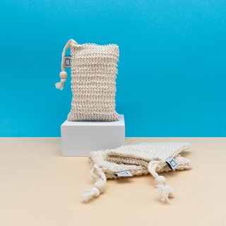 Duschbrocken Sisalsäckchen beige