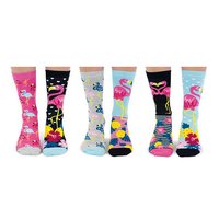 Odd Socks Go Flamingo 6 Socken Größe 37-42