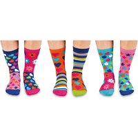 Odd Socks Hop, Skip, Funk 6 Socken Größe 30-38