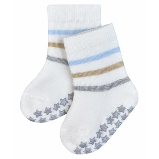 Falke Stoppersocken Catspads weiss grau hellblau gestreift