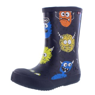 Viking Gummistiefel Indie Print Monsters navy blau lime