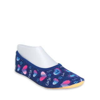 Beck Gymnastikschuhe Turnschläppchen Girls dunkelblau pink
