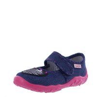 Superfit Hausschuhe Bonny blau pink Pailleten Klett Weite...