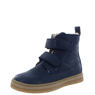 Ocra Winterstiefel Boot navy blau Klettverschluss warm gefüttert Lammwolle