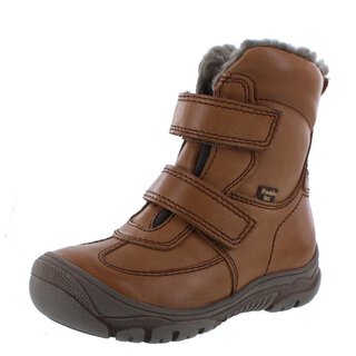 Froddo Stiefel Winterstiefel Linz cognac braun Klettverschluss warm gefüttert Wolle
