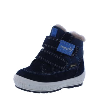 Superfit Winterstiefel Groovy blau mit Klettverschluss Weite M mittel