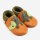 Orangenkinder Lederschläppchen Krabbelschuhe mit Sohle Amigo Trixie grün orange