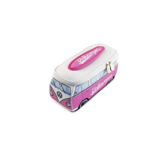 Brisa VW T1 Bulli Bus 3D Neopren Mäppchen klein pink weiss
