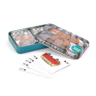 Brisa VW T1 Bulli Bus Spielkarten in Metalldose Room with a View