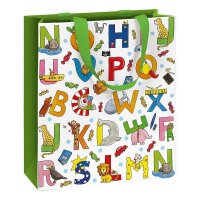 Stewo Geschenktüte Buchstaben ABC 21 x 18 x 8 cm
