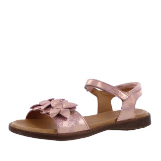 Froddo Sandalen pink shine mit Blumen Klettverschluss