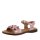 Froddo Sandalen pink shine mit Blumen Klettverschluss