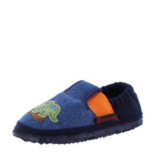 Giesswein Hausschuhe Ahlsdorf jeans blau mi Dinos