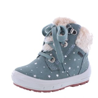 Superfit Winterstiefel Schnürboots Groovy hellgrün türkis Weite M mittel