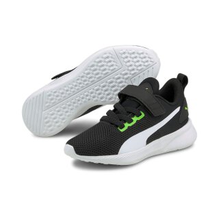 Puma Turnschuhe Flyer Runner V PS future dark coal black lime grau Klettverschluss