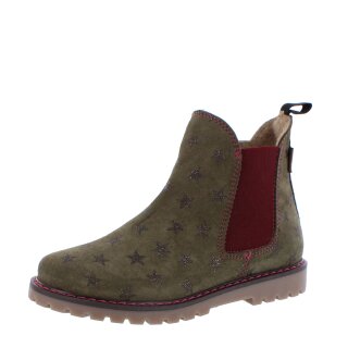 Micio Stiefelette Oliv Sternchen Glitzer Tex Membran leicht gefüttert