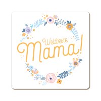 Grafik Werkstatt Korkuntersetzer 9,5 x 9,5 cm Weltbeste Mama
