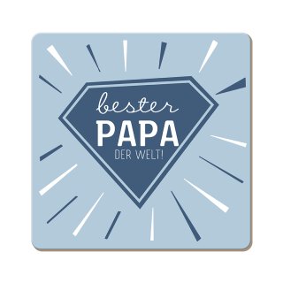 Grafik Werkstatt Korkuntersetzer 9,5 x 9,5 cm bester Papa der Welt