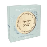 Grafik Werkstatt Meilenstein - Karten aus Holz Hallo Welt!