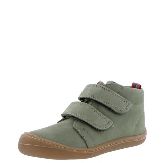 Koel Barfußschuhe Halbschuhe Bob 2.0 olive grün barefoot Leder Klettverschluss