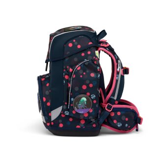 Ergobag Cubo Schulranzen PhantBärsiewelt blau pinke Punkte