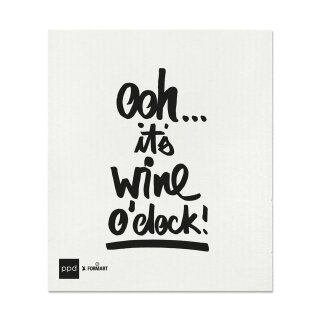 Paperproducts Spültuch Schwammtuch  ooh... its wine o clock 17 x 20 cm