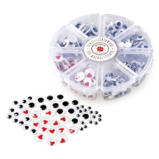 Lulubug Kreativ Welt Wackelaugen 80 Stück Packung selbstklebend