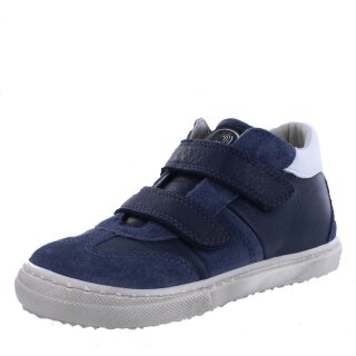 Däumling Halbschuhe Bob ozean blau weiss Klettverschuss Weite schmal