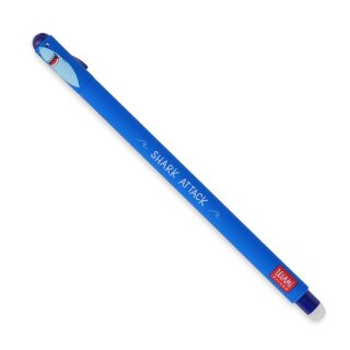 Legami Löschbarer Gel Stift Erasable Pen Hai Shark Farbe blau
