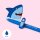 Legami Löschbarer Gel Stift Erasable Pen Hai Shark Farbe blau