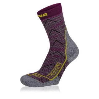 Lowa Trekking Kids Socken violett mit Merinowolle