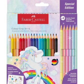 Faber Castell Buntstift Colour Grip Einhorn 18+6