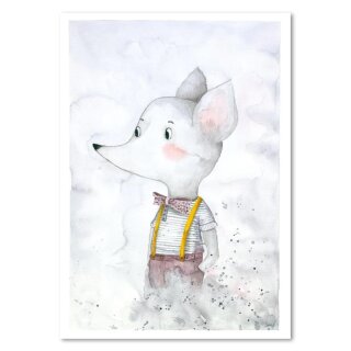Leo La Douce Kunstdruck - Little Sir Mouse Format A4