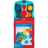 Faber Castell  Connector Deckfarbkasten türkis, 12...