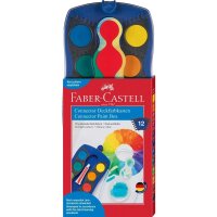 Faber Castell  Connector Deckfarbkasten blau 12 Farben...