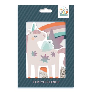 Grafik Werkstatt Partygirlande frech wild & wunderbar Einhorn