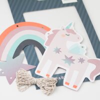 Grafik Werkstatt Partygirlande frech wild & wunderbar Einhorn