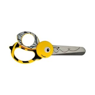 Fiskars Kids Tierschere für Kinder, Biene, 13 cm