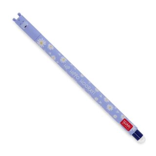 Legami Löschbarer Gel Stift Erasable Pen Nilpferd Hippi Farbe blau