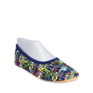 Beck Gymnastikschuhe Turnschläppchen Graffiti dunkelblau