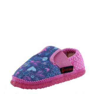 Giesswein Hausschuhe Vahlberg rosa jeans blau Blümchen