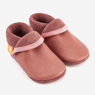Orangenkinder Lederschläppchen Krabbelschuhe Klassik lila rosa