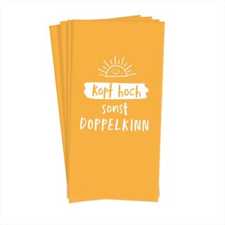 Grafik Werkstatt Papiertaschentücher Kopf hoch sonst Doppelkinn