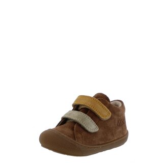 Naturino Halbschuhe Cocoon brown stone zucca braun beige oliv Klettverschluss Glattleder