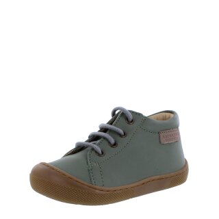 Naturino Halbschuhe Amur barefoot sage grün Leder Schnürung
