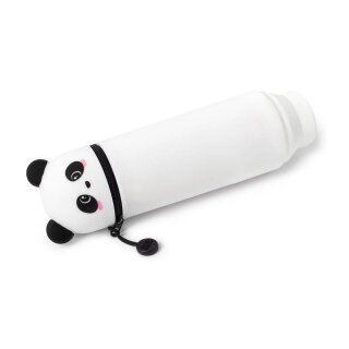 Legami 2-in-1 Federmäppchen Etui Kawaii aus Silikon Panda weiss schwarz