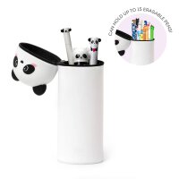 Legami 2-in-1 Federmäppchen Etui Kawaii aus Silikon Panda weiss schwarz