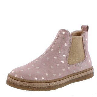 Ocra Stiefelette rose mit Sternen warm gefüttert Lammwolle
